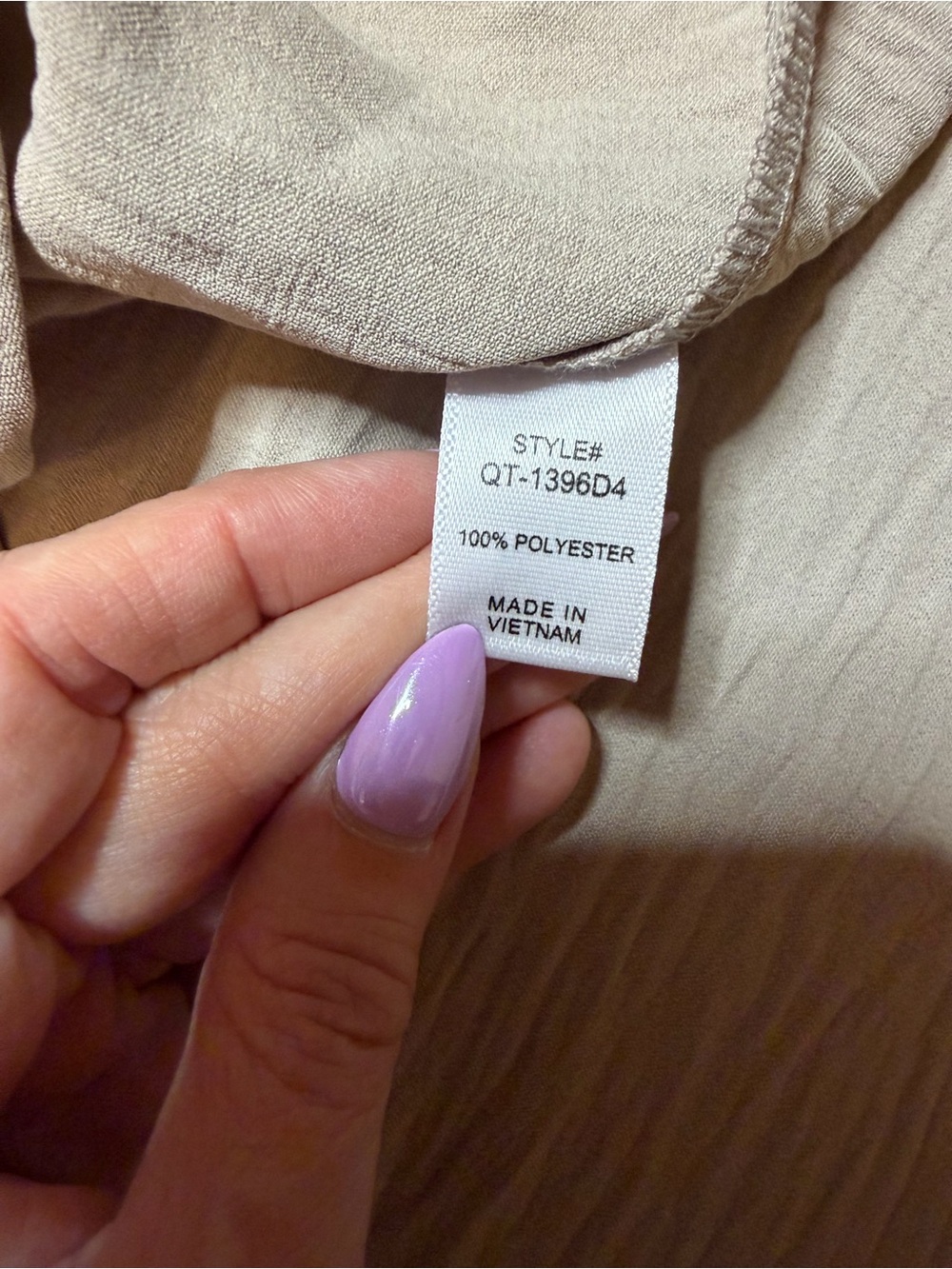 NWOT Zenana L Taupe Textured Polo Top | Collared V-Notch Neck | Curved Hem - Picture 6 of 7